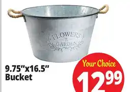 Ocean State Job Lot Extra Large Galvanized Steel Bucket With Rope Handles offer