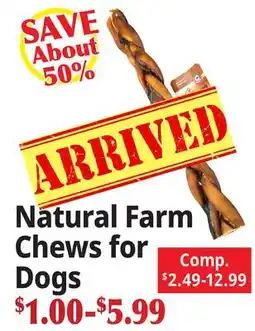 Ocean State Job Lot Natural Farm Chews for Dogs offer