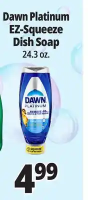Ocean State Job Lot Dawn Platinum EZ-Squeeze Liquid Dish Detergent 24.3 oz offer