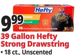 Ocean State Job Lot 39 Gallon Hefty Strong Drawstring offer
