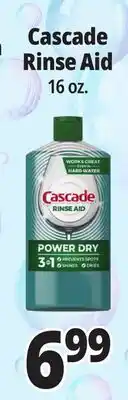 Ocean State Job Lot Cascade Rinse Aid 16 oz offer