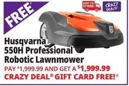 Ocean State Job Lot Husqvarna 550H Professional Robotic Lawn Mower Gray/Orange offer