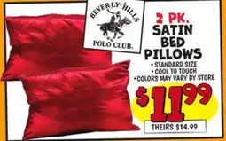 Ollie's BEVERLY HILLS 2 PK. SATIN BED PILLOWS offer