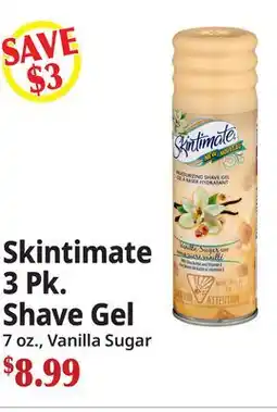 Ocean State Job Lot Skintimate 3 Pk. Shave Gel offer