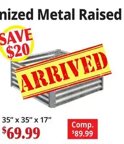 Ocean State Job Lot Arrow Galvanized Metal Raised Garden Beds offer
