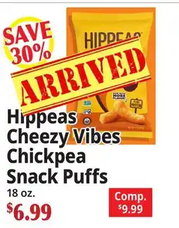 Ocean State Job Lot Hippeas Cheezy Vibes Chickpea Snack Puffs offer