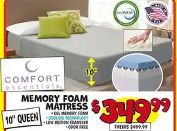 Ollie's MEMORY FOAM MATTRESS offer