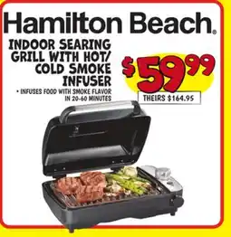 Ollie's Hamilton Beach INDOOR SEARING GRILL WITH HOT/COLD SMOKE INFUSER offer