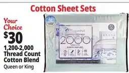 Ocean State Job Lot 1,200-2,000 Thread Count Cotton Blend Cotton Sheet Sets offer