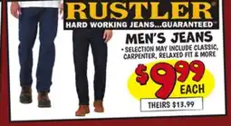 Ollie's RUSTLER MEN'S JEANS offer
