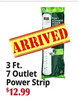 Ocean State Job Lot 3 Ft. 7 Outlet Power Strip offer