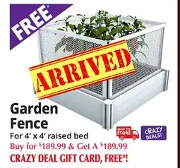 Ocean State Job Lot Garden Fence offer