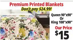 Ocean State Job Lot Premium Printed Blankets offer