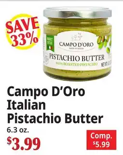 Ocean State Job Lot Campo D'Oro Italian Pistachio Butter offer