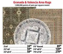 Ocean State Job Lot Granada & Valencia Area Rugs offer