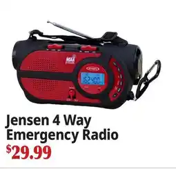 Ocean State Job Lot Jensen 4 Way Emergency Radio offer
