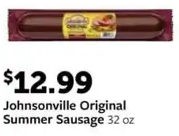 Fareway Johnsonville Original Summer Sausage offer