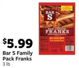 Fareway Bar S Family Pack Franks offer