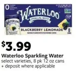 Fareway Waterloo Sparkling Water offer