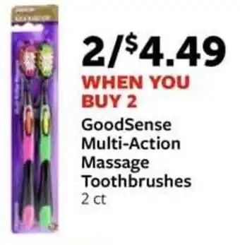 Fareway GoodSense Multi-Action Massage Toothbrushes offer