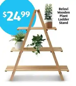 Aldi Belavi Wooden Plant Ladder Stand offer