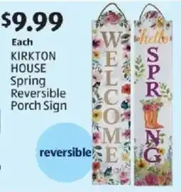 Aldi Kirkton house spring reversible porch sign offer