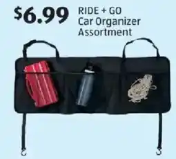 Aldi Ride + go car organizer assortment offer