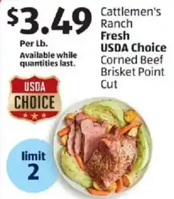 Aldi Cattlemen's Ranch Fresh USDA Choice Corned Beef Brisket Point Cut offer