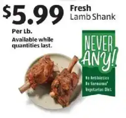 Aldi Fresh Lamb Shank offer