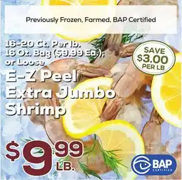 DeCicco & Sons E-Z Peel Extra Jumbo Shrimp offer
