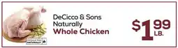 DeCicco & Sons DeCicco & Sons Naturally Whole Chicken offer
