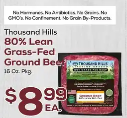 DeCicco & Sons Thousand Hills 80% Lean Grass-Fed Ground Beef offer