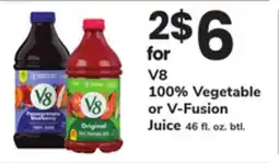 ACME V8 100% Vegetable or V-Fusion Juice offer