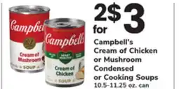 ACME Campbell's Cream of Chicken or Mushroom Condensed or Cooking Soups offer