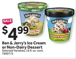Stop&Shop Ben & Jerry's Ice Cream or Non-Dairy Dessert offer