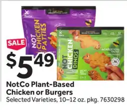 Stop&Shop NotCo Plant-Based Chicken or Burgers offer