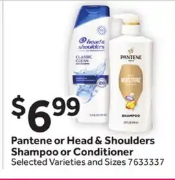 Stop&Shop Pantene or Head & Shoulders Shampoo or Conditioner offer
