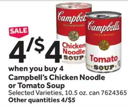 Stop&Shop Campbell's Chicken Noodle or Tomato Soup offer