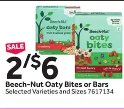 Stop&Shop Beech-Nut Oaty Bites or Bars offer