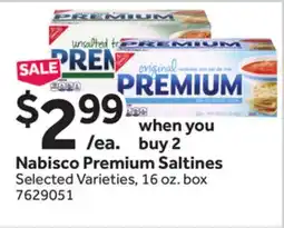 Stop&Shop Nabisco Premium Saltines offer