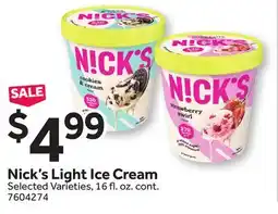 Stop&Shop Nick's Light Ice Cream offer