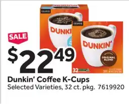 Stop&Shop Dunkin' Coffee K-Cups offer