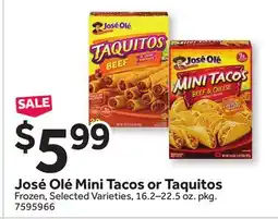 Stop&Shop José Olé Mini Tacos or Taquitos offer