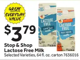 Stop&Shop Stop & Shop Lactose Free Milk offer