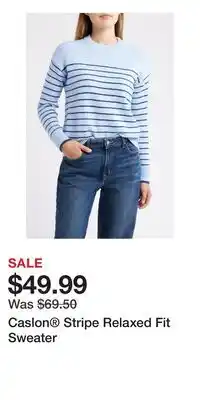 Nordstrom Caslon Stripe Relaxed Fit Sweater offer