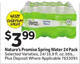 Stop&Shop Nature's Promise Spring Water offer