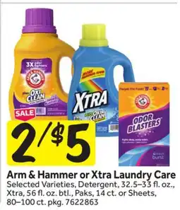 Stop&Shop Arm & Hammer or Xtra Laundry Care offer