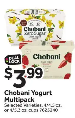 Stop&Shop Chobani Yogurt Multipack offer