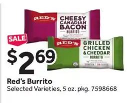 Stop&Shop Red's Burrito offer