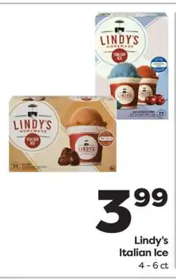 Weis Markets Lindy's Italian Ice offer